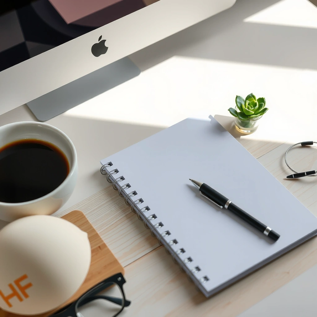 Ein aufgeräumter Schreibtisch symbolisiert Klarheit und Ordnung